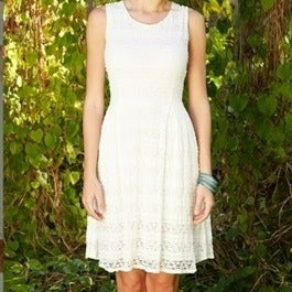 Matilda Jane white lace Smile Sweetly women's dress size 8