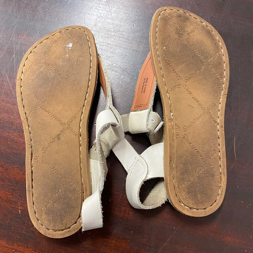 Youth size 2 white Sunsans Sandals