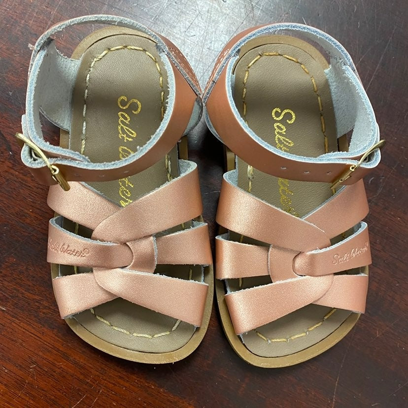 New size 5 Rose gold Salt Water Sandals
