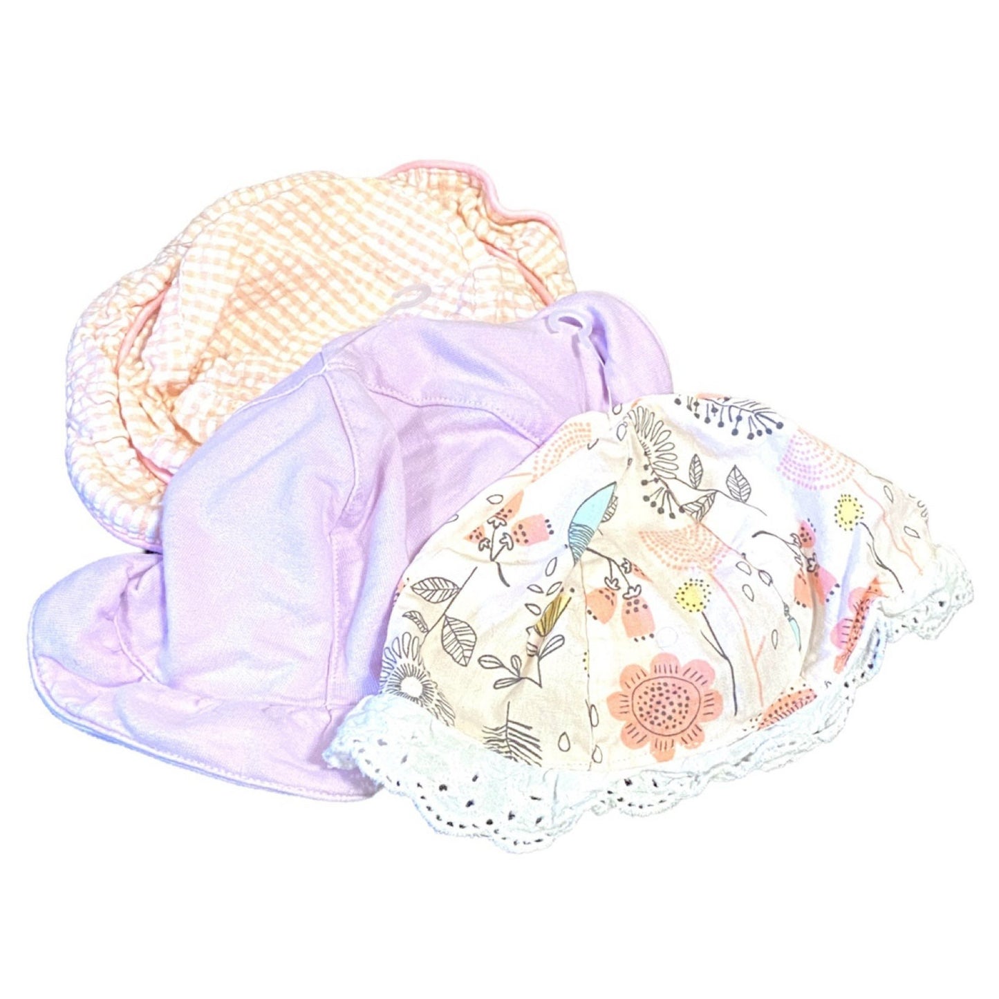 Newborn baby girls summer hats bundle