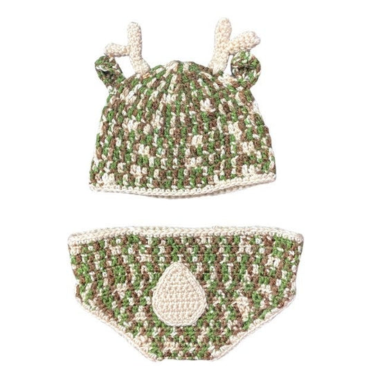 0-9 months camo deer photo shoot baby gift set