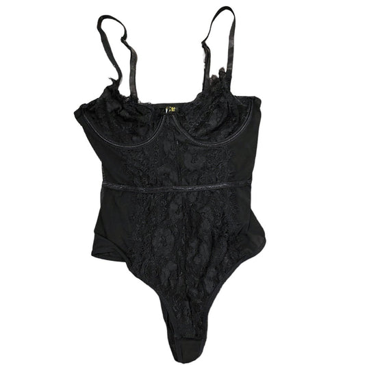 Small black lace lingerie teddy