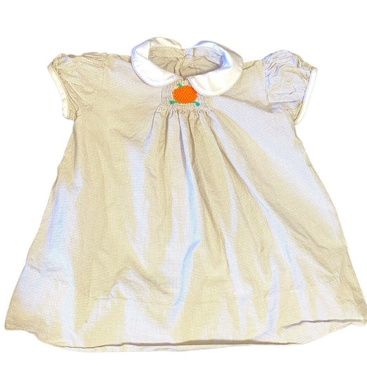 Smocked pumpkin dress