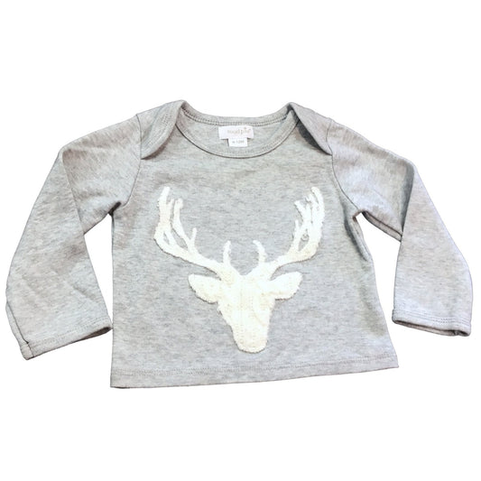 9-12 months mudpie deer top