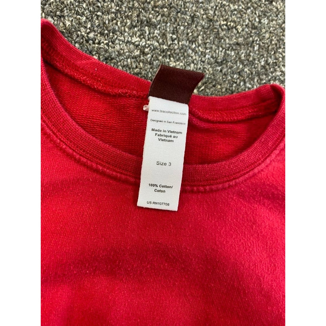 Size 3 tea collection long sleeve red dress