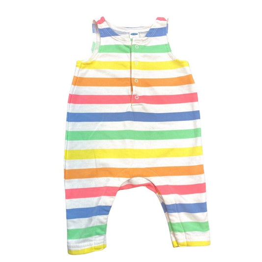 3-6 months rainbow striped Romper