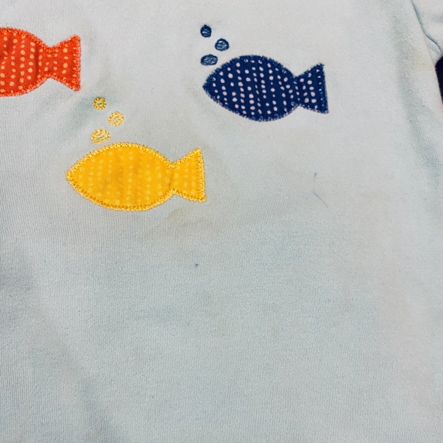 18 months fish appliqué shorts sets