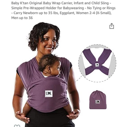 Purple Baby K'tan Carrier Small
