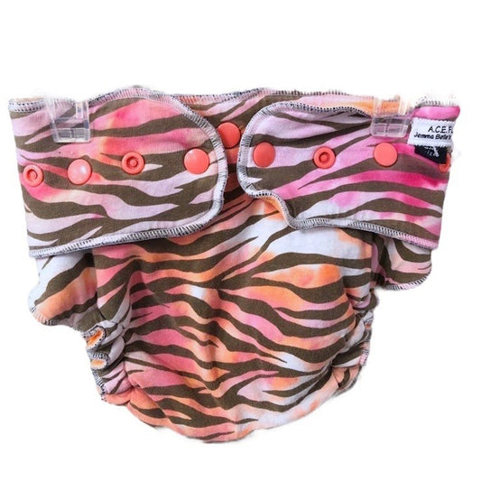 Tie dye tiger cloth diaper & insert