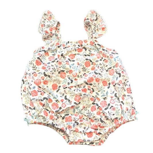 6-9 months floral ruffle bubble