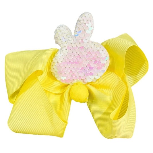 New yellow Easter bunny bow