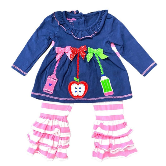 Girls 18 months school ruffle outfit