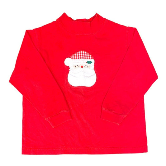 Size 6 vintage Santa appliqué Christmas top