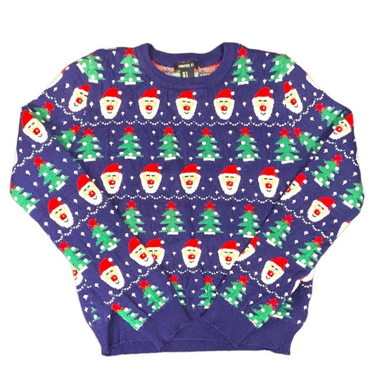 Ugly Christmas Sweater Medium Forever 21 Santa