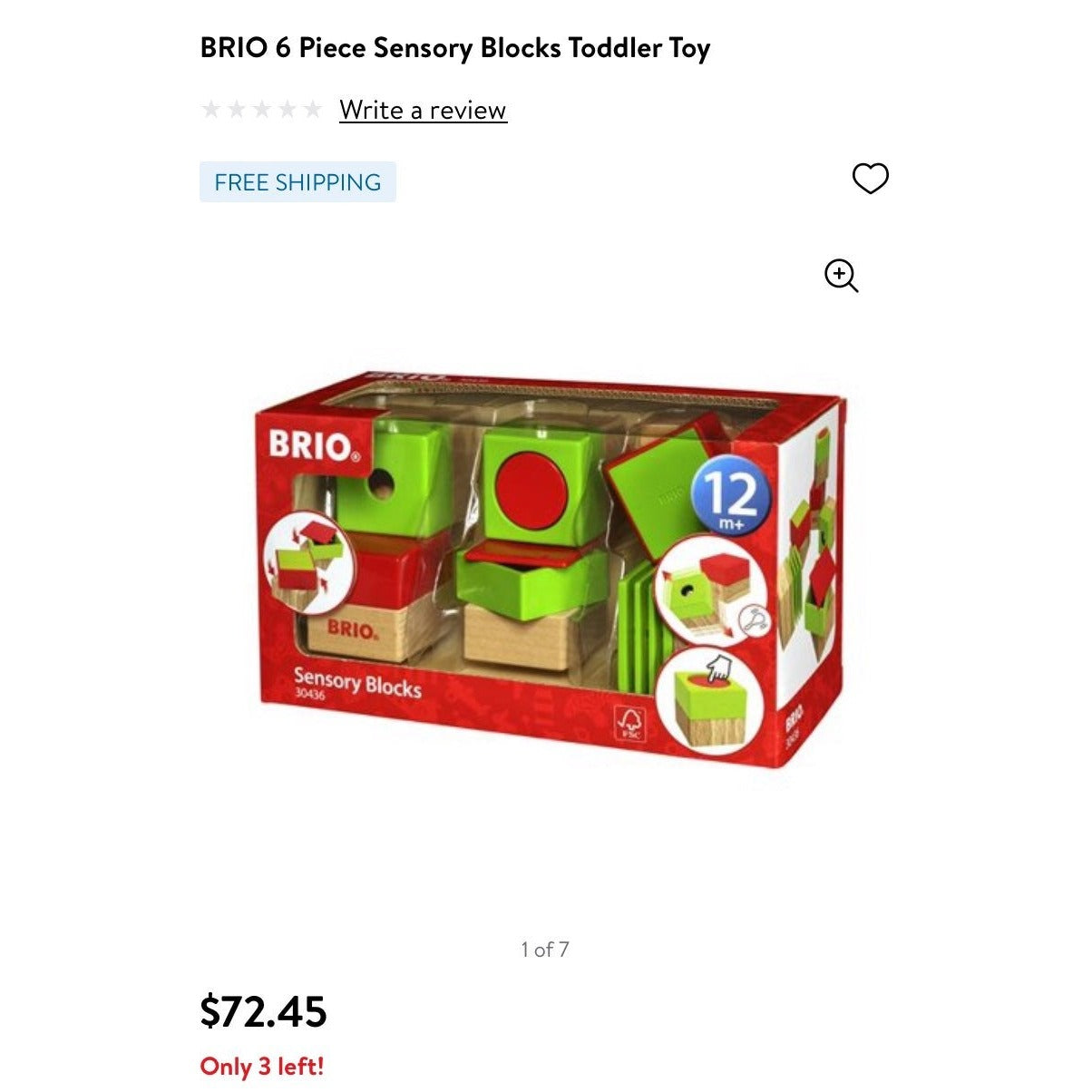 Brio sensory blocks toddler toy