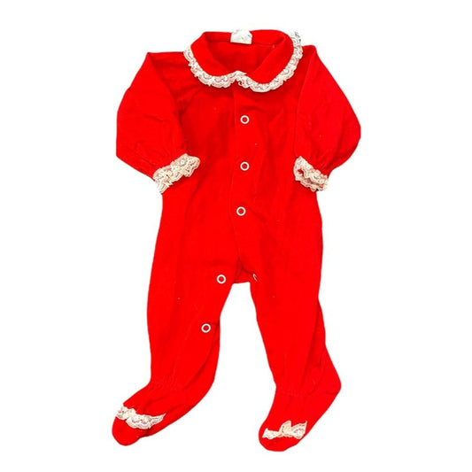 Vintage Valentine's Day or Christmas romper