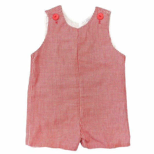 6 months red gingham jonjon