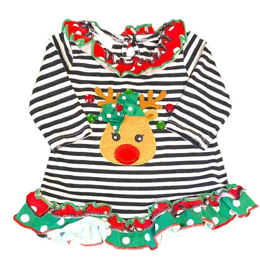6-9 months ruffle Christmas dress