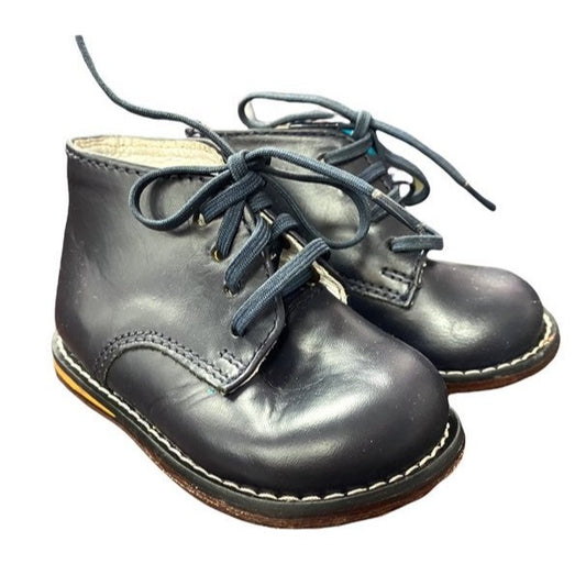 Size 3.5 navy toddler leather hard bottoms
