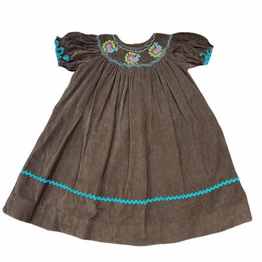 2T smocked peacock fall winter Dress