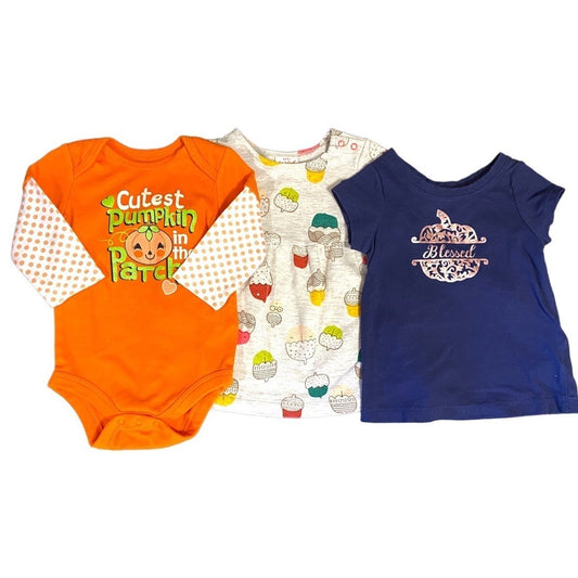 12-18 months baby girls fall Halloween Thanksgiving bundle