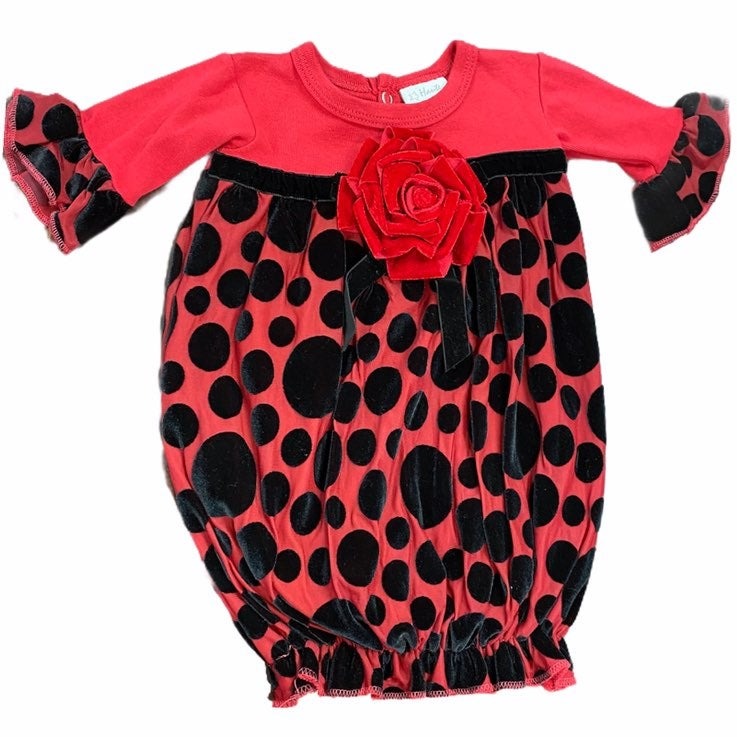 0-3 months Haute baby ruffle gown