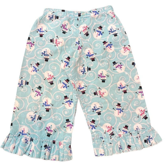 2T snowman ruffle pants