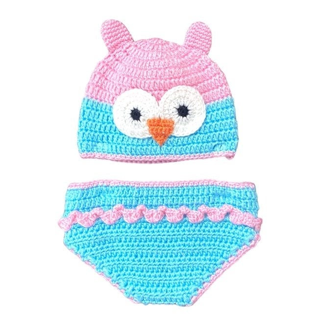 Baby girls owl photo shoot gift set