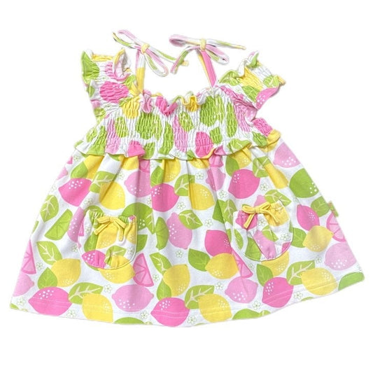 New Letop smocked lemon dress