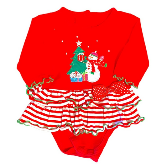 6 months Christmas ruffle bubble