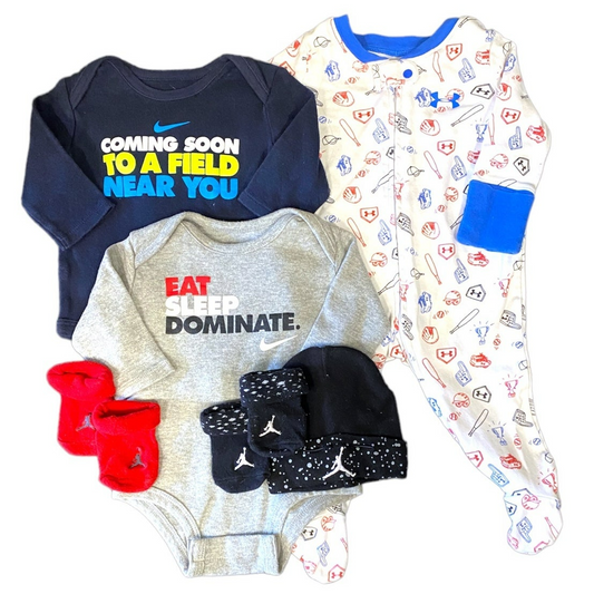 0-3 months Nike and Under Armour Baby boy bundle