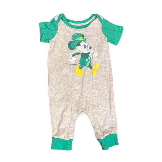 0-3 months Mickey St. Patrick’s day romper