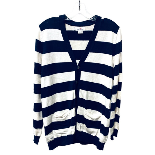 Small Vineyard Vines blue and white striped cardigan