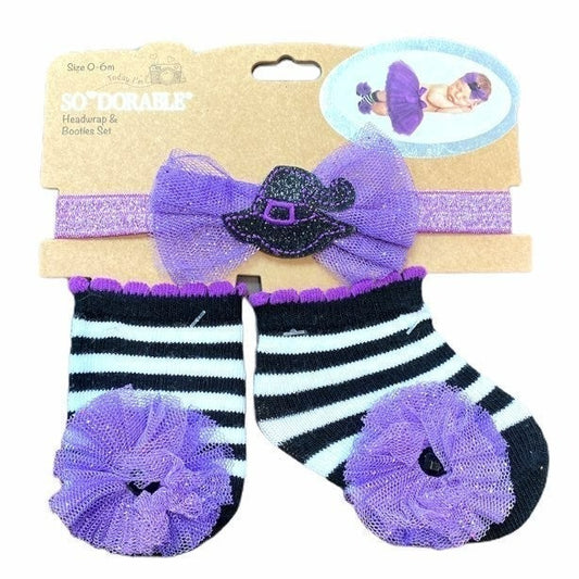 New Witch headband & booties baby costume
