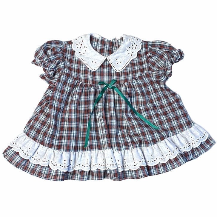 Vintage plaid baby girl Dress