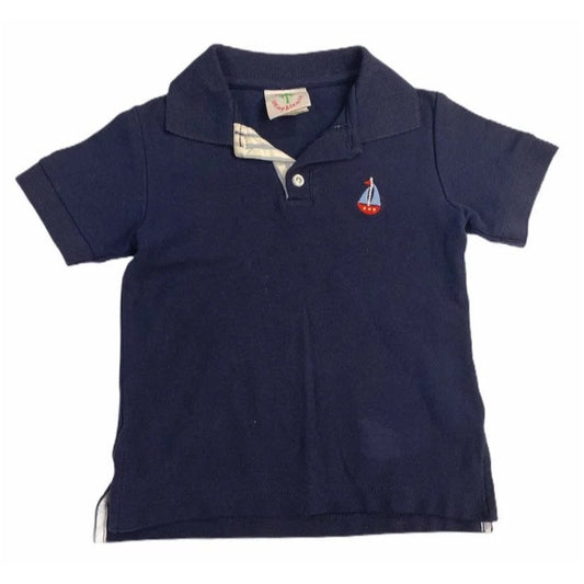 2/3 shrimp & grits sailboat polo top