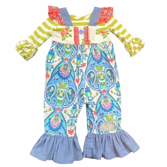 12 months Eleanor Rose ruffle romper