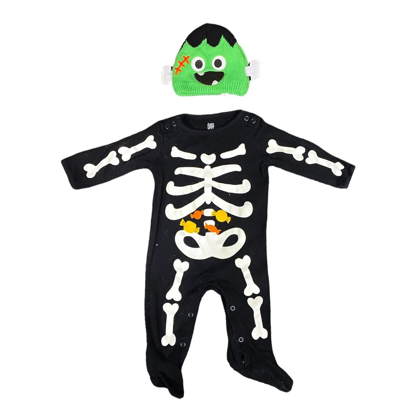 6 months baby skeleton costume romper
