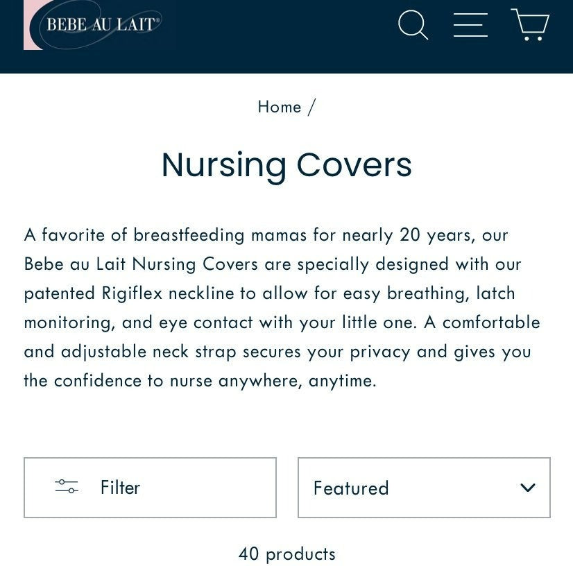 New Bebe Au Lait nursing cover