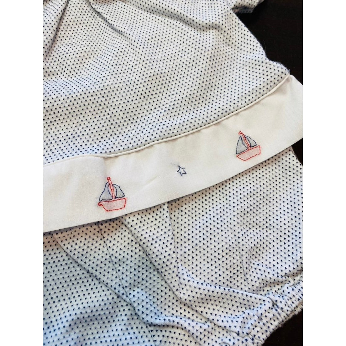 6 months Petit Ami sailboat diaper cover set