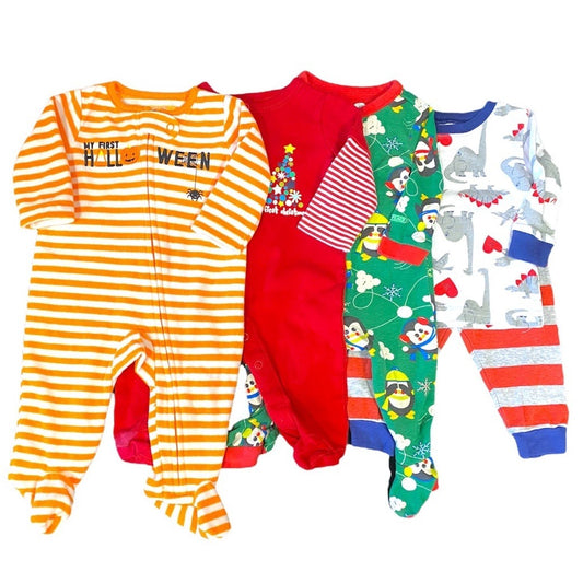 3-6 months baby boys holiday sleepers bundle
