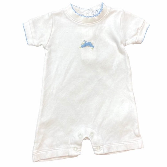 0-3 months pima bunny romper