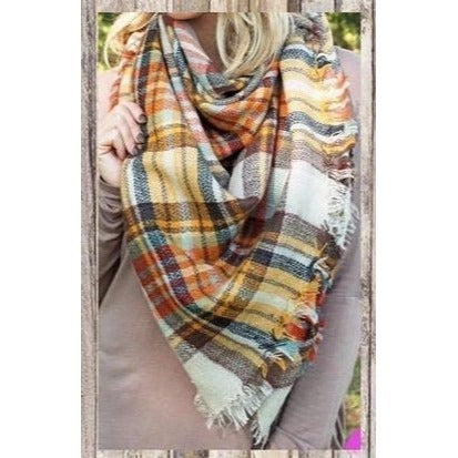 NEW Plaid Blanket Scarf gift holidays