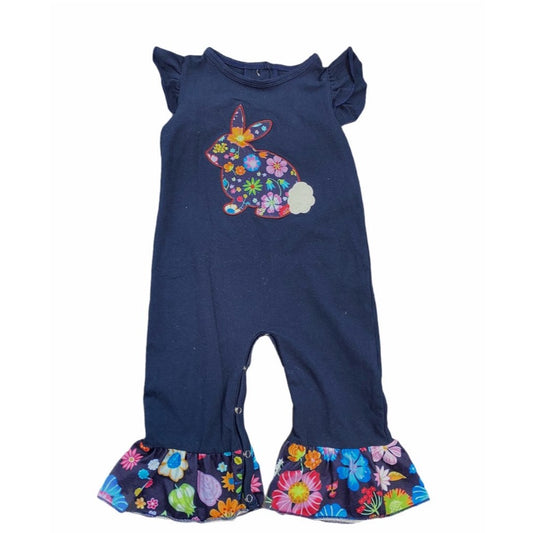 2T bunny rabbit long Romper