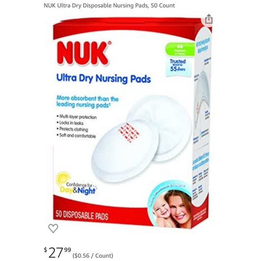 NEW Nuk nursing pads - 50 count