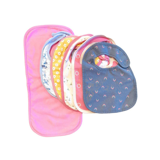 Baby girls bibs & burpcloth bundle