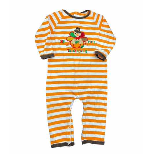 12 monkeys turkey romper Thanksgiving