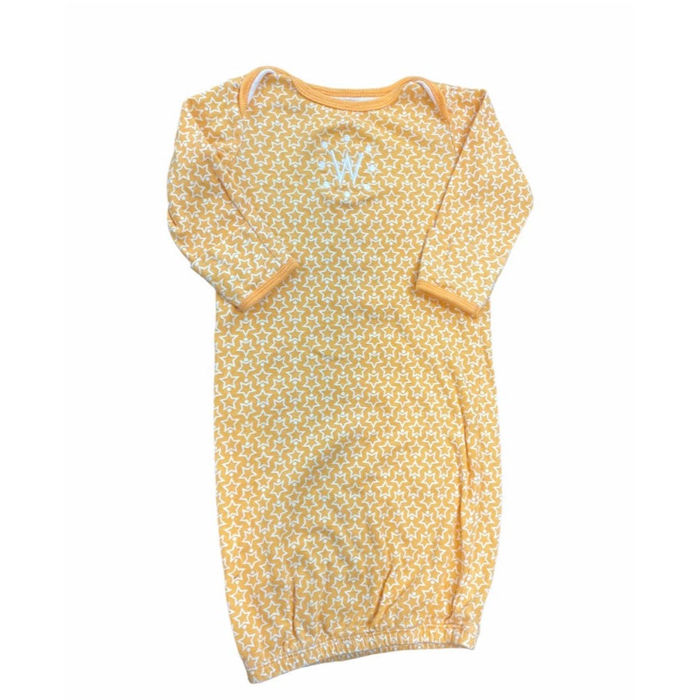 W embroidered Baby gown