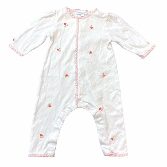 6 months magnolia baby cherry Romper