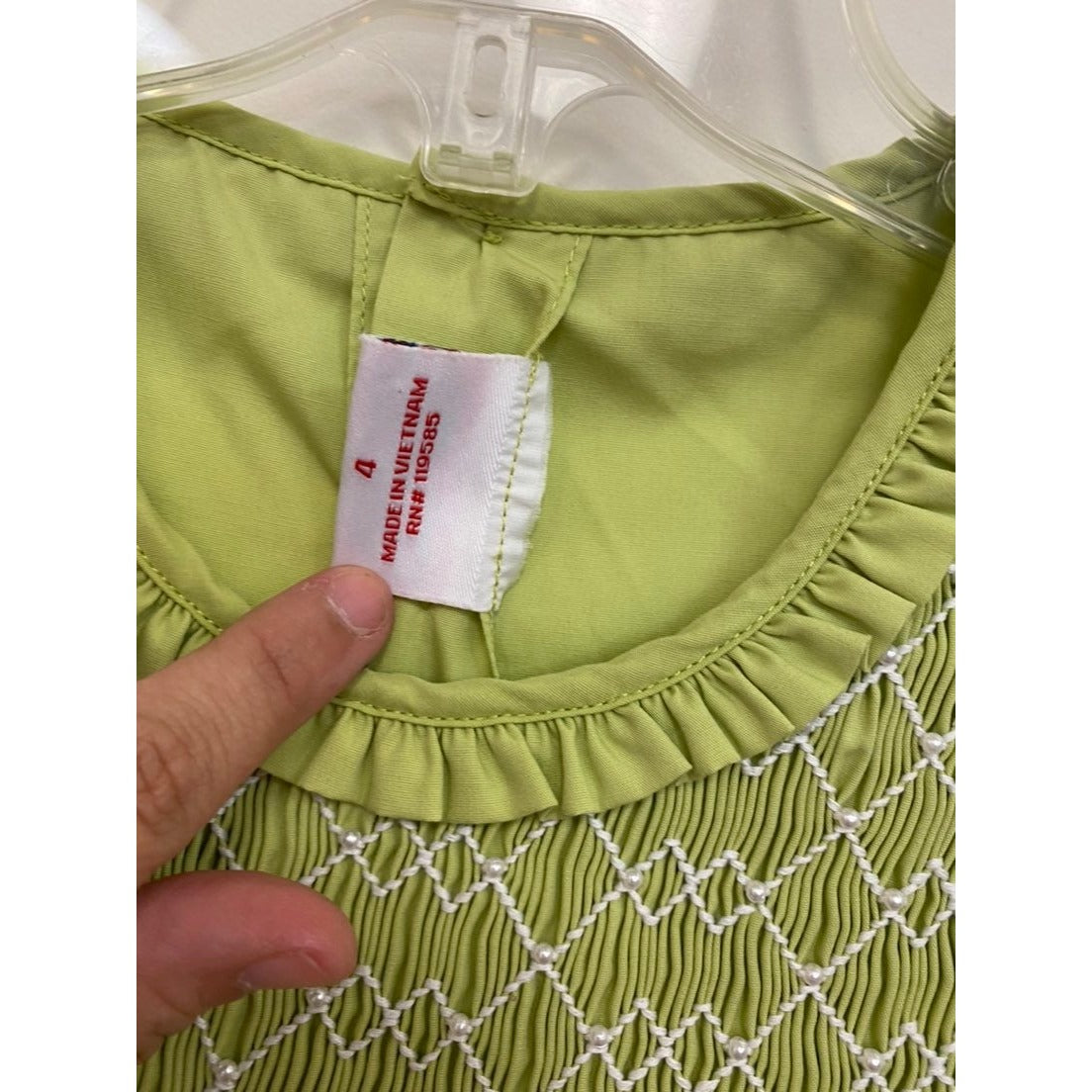 Size 4 smocked green Dress